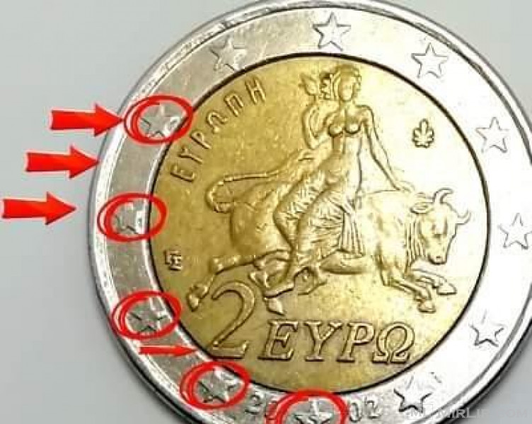 Monedhë 2 Euro me * S * On Star Greece 2002 
