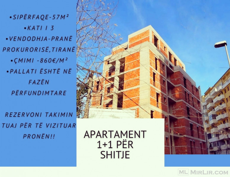 Apartament 1+1 per shitje