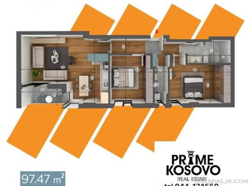Shitet banesa 97.47m2 në Prishtinë