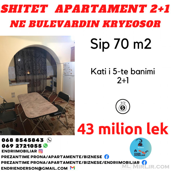 Shitet apartament 2+1