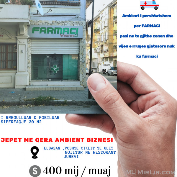 Jepet me qera nje ambient per farmaci