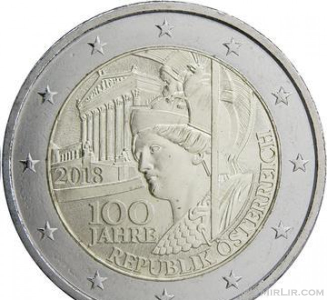Austria 2 Euro \"100 Vjet Republikë\" 2018