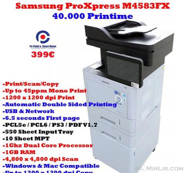 Laser Printer Scan Copie Samsung ProXpress M4583FX 399€