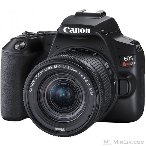 Kamera Canon EOS Rebel SL3 DSLR me lente 18-55 mm (e zezë)