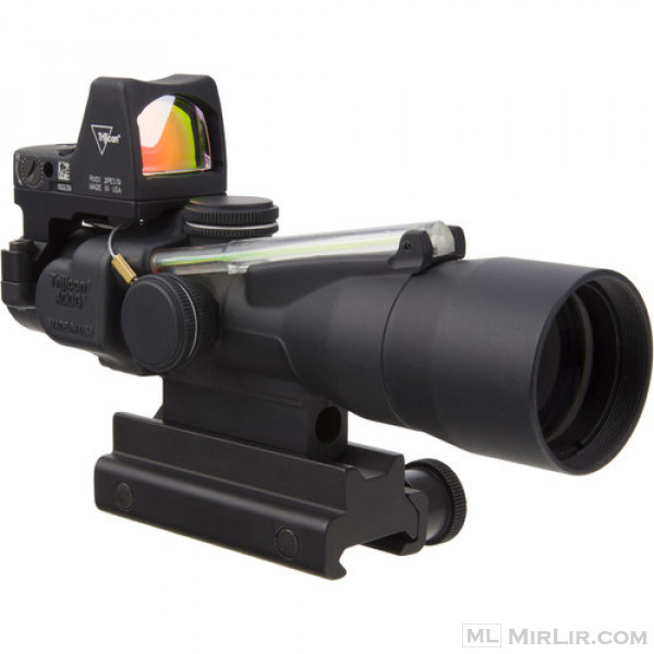 Trijicon 3x30 TA33 ACOG Riflescope dhe 3,25 MOA Red Dot Lloji 2 Kit RMR (5,56 5,56 rrota me pika jeshile me pika, E zezë mat)