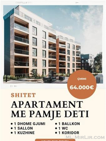 Shitet apartament me pamje deti Kompleksi Fishta, Velipoje