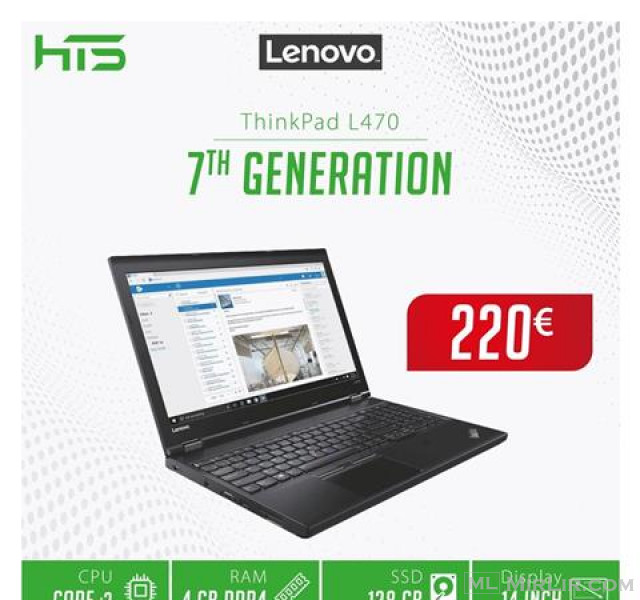 Laptop Lenovo i3, Gen7 / 4 GB RAM / 128 GB SSD