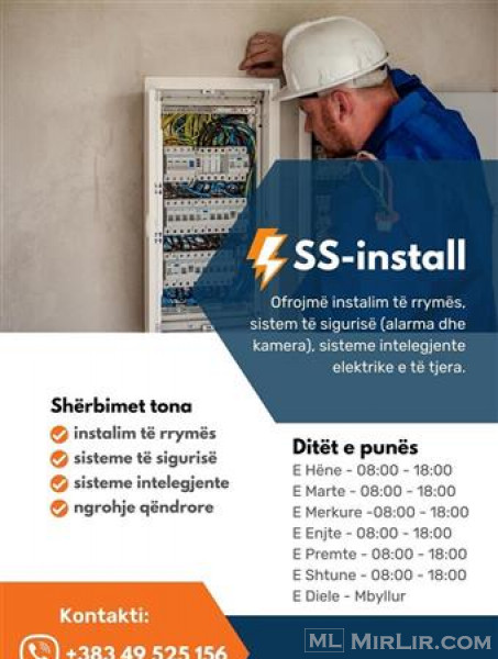 SS-install Ofrojmë instalim të rrymës, sistem të sigurisë (a