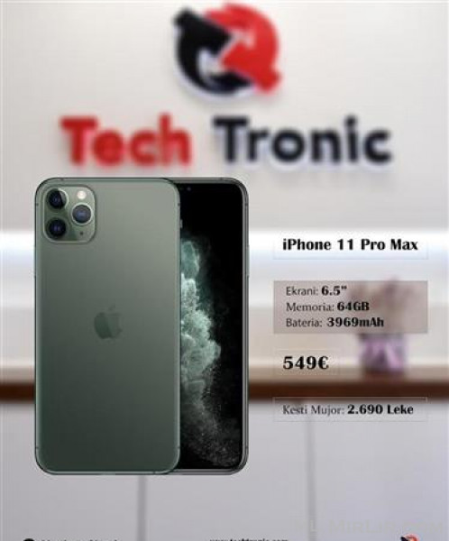 iPhone 11 Pro Max 64GB Gjenjda 10/10 www.techtronic.al