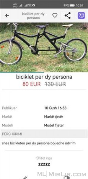 Biciklet per dy persona