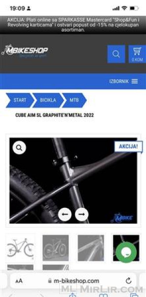 Bicikletë CUBE AIM SL GRAPHITE N’METAL 2022