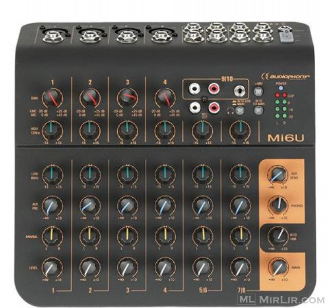 Shitet Audiophony Mi6U 6 channels Mixer