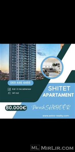 Shitet apartament 4+1 prane Argentit, Shkoder