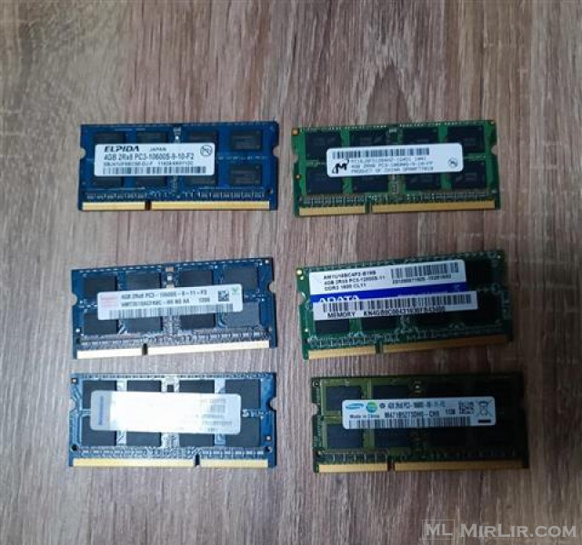5x cope - Ram Memorje  DDR3  4GB per Laptop
