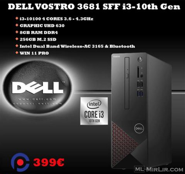 Dell VOSTRO 3681 SFF 10th Gen i3-10100/8GB/256GB M.2 SSD
