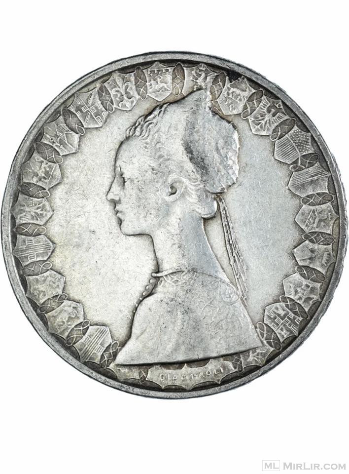 Silver Coin 500 Lire 1958