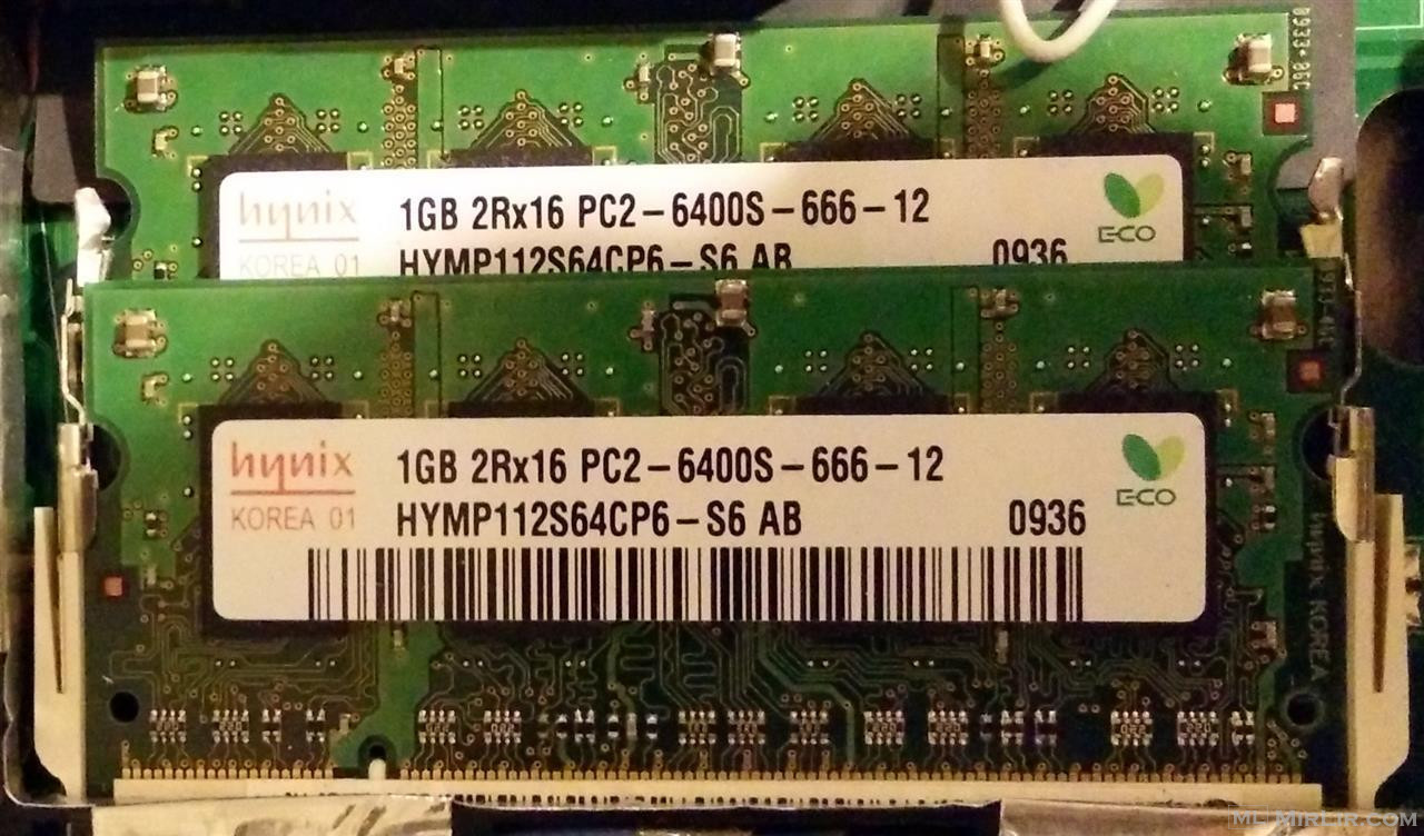 1GB 2RX16 PC2-6400S-666-12 - Laptop RAM Memory DDR2 SODIMM 