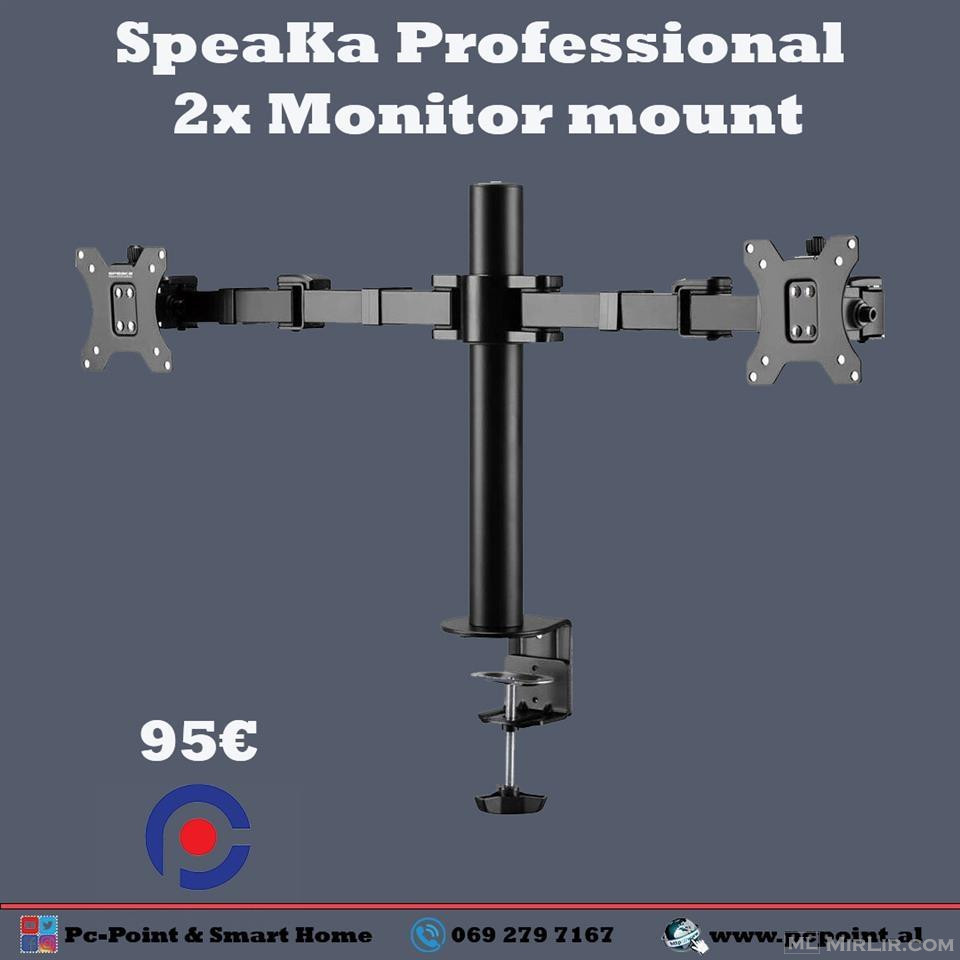 SpeaKa Professional 2x Monitor mount - Mbajtes Monitoresh