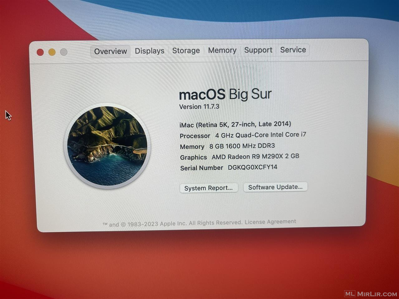 iMac, Retina 5K, 27-inch, i7, Late 2014