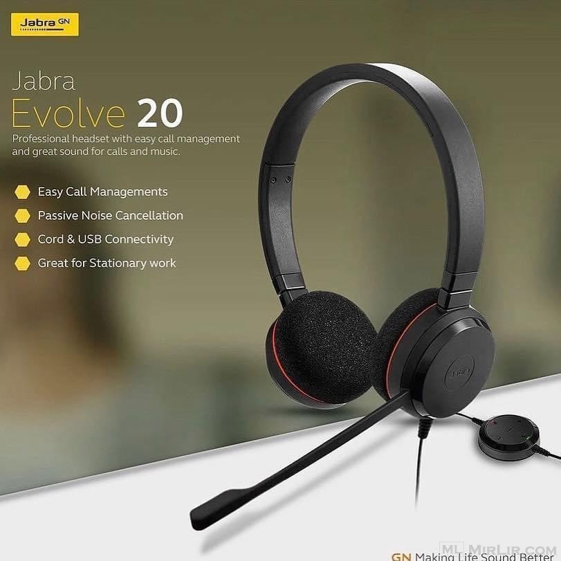 Kufje Jabra Evolve 20 me shumic dhe pakic 48€