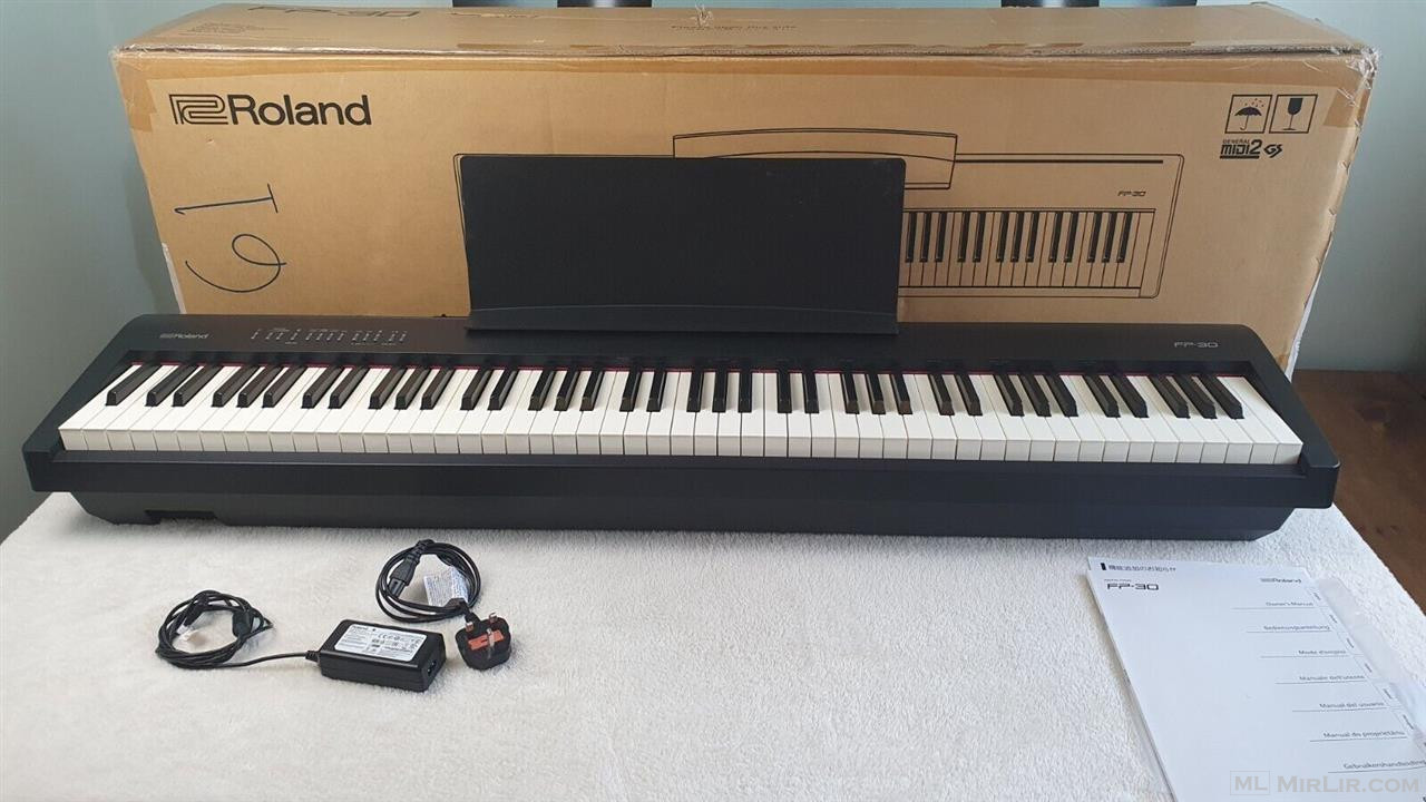Roland FP 30 keyboard piano, 88 weighted keys