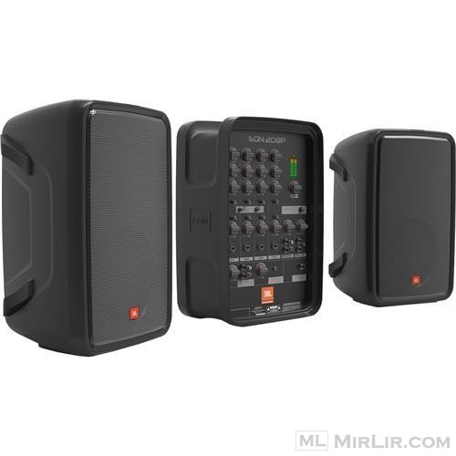 JBL EON208P Personal PA System with 8-Channel Mixer and Blue