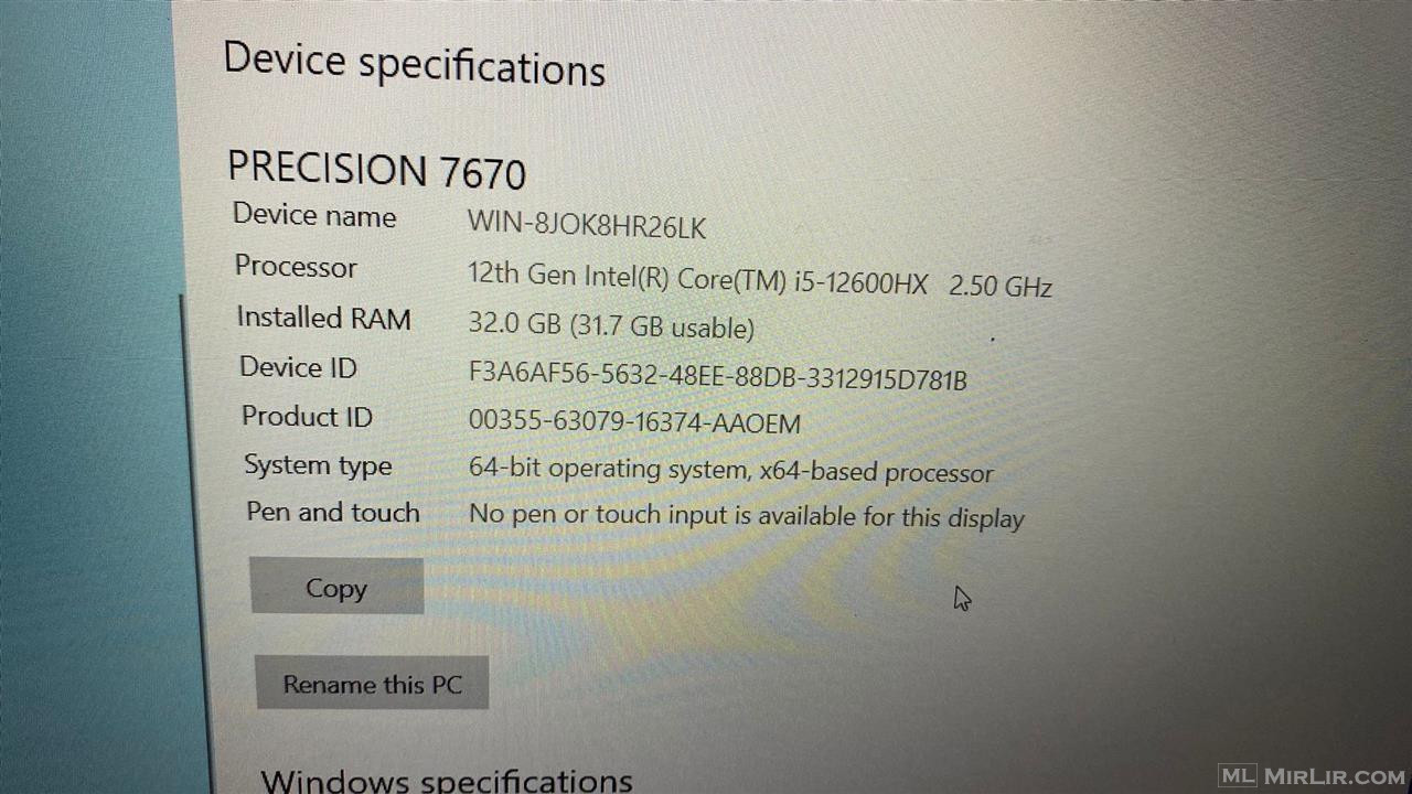 Dell Precision 7670 Workstation