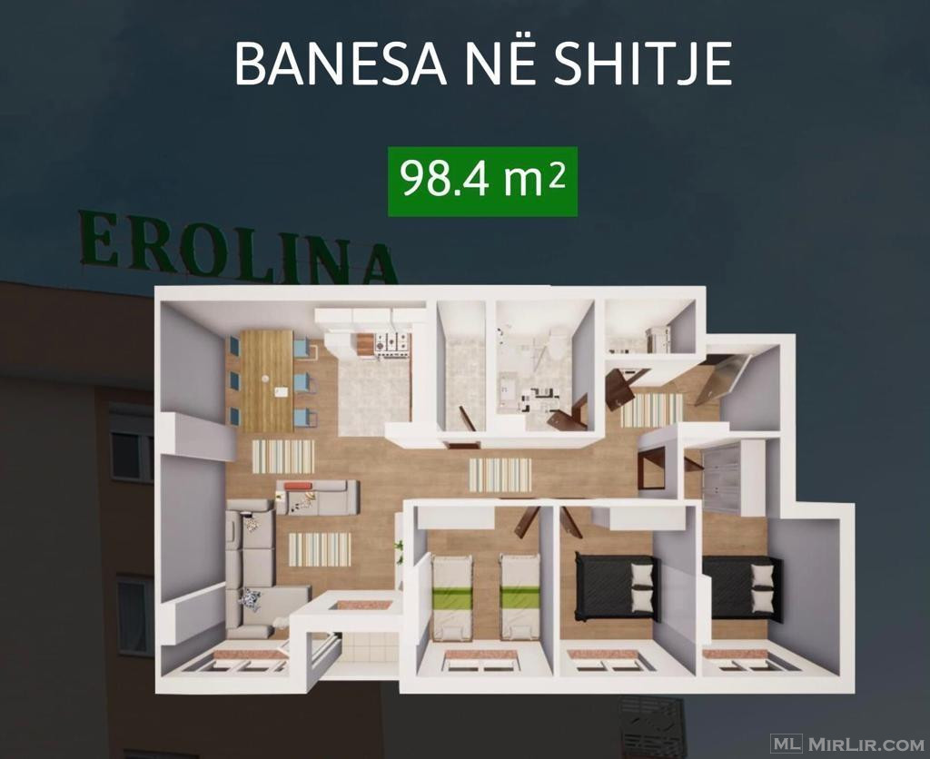 Banesa në shitje me 3 dhoma gjumi në Fushë Kosovë
