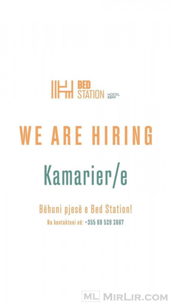 BED STATION Hostel & Bar kerkon te punesoje Kamarier/e 