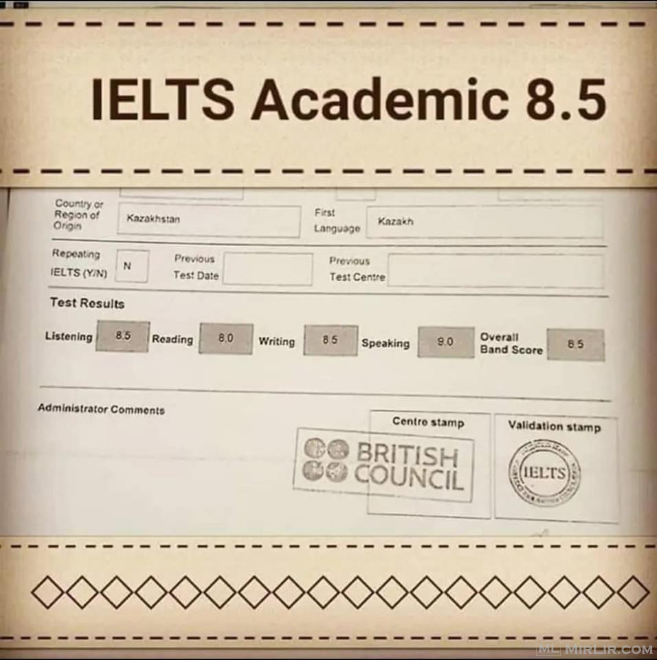 Bleni certifikatën IELTS pa provim