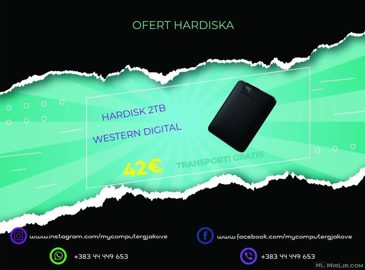 HARDISK 2TB WESTERN DIGITAL