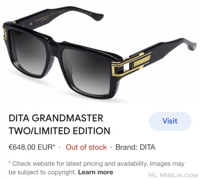 Syze Dita  grandmaster tow/limited edition