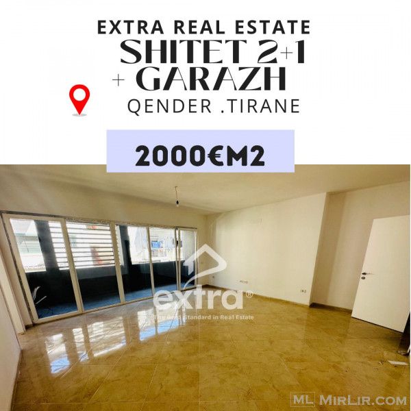 Shitet Apartamente 2+1 + Garazh Qender , Tirane