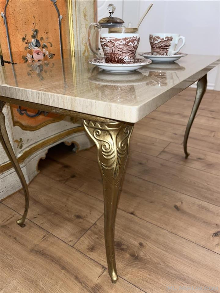 Tavoline e vogel mermer+ bronz