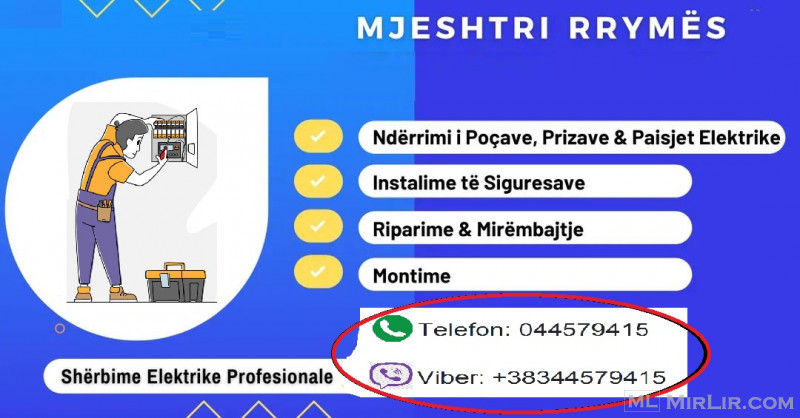 Mjeshtri i Rrymes Elektricist Mjeshter per rrym