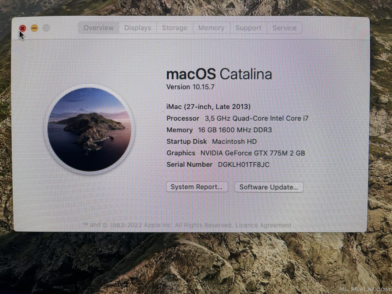 Apple iMac, 27-inch, i7, Late 2013