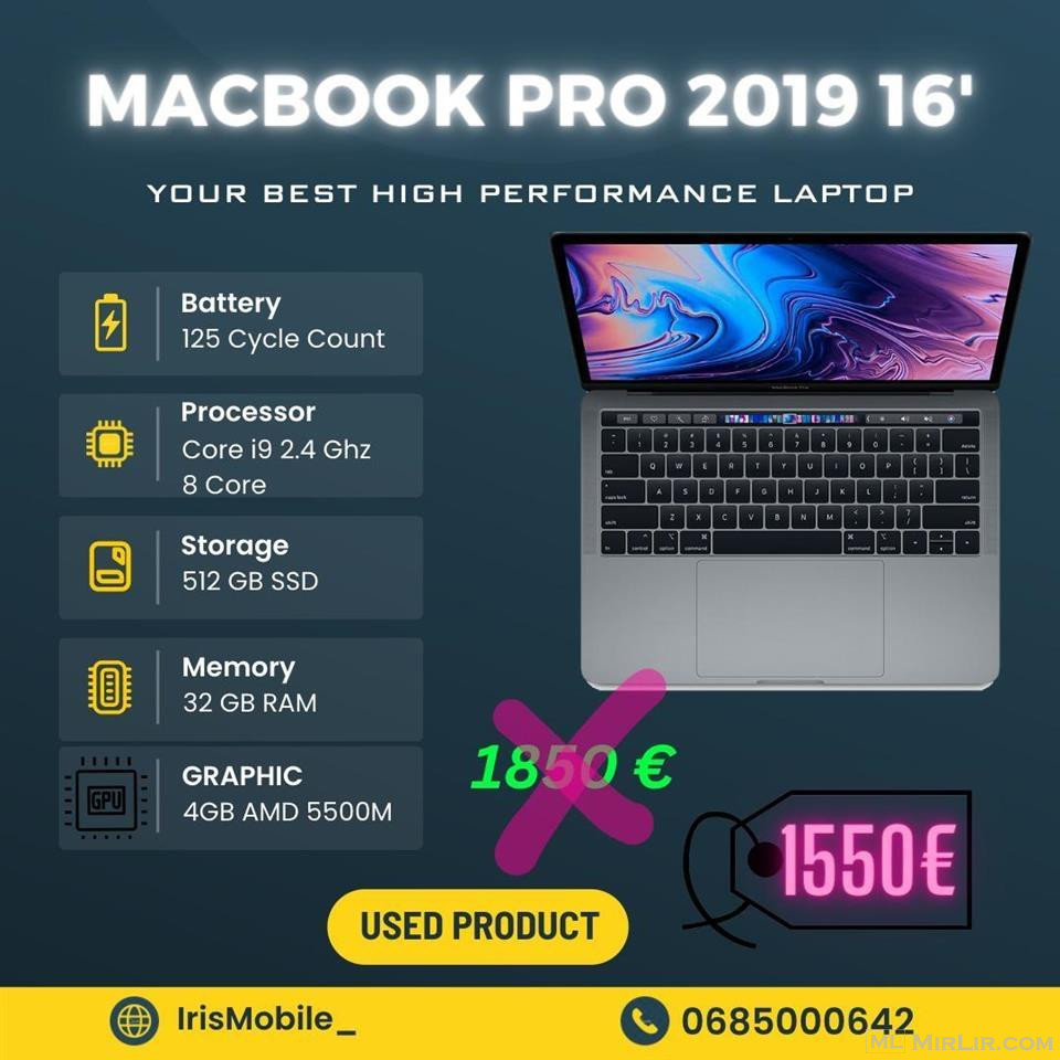 Macbook Pro 2019 16’ i9/32/512/4GB