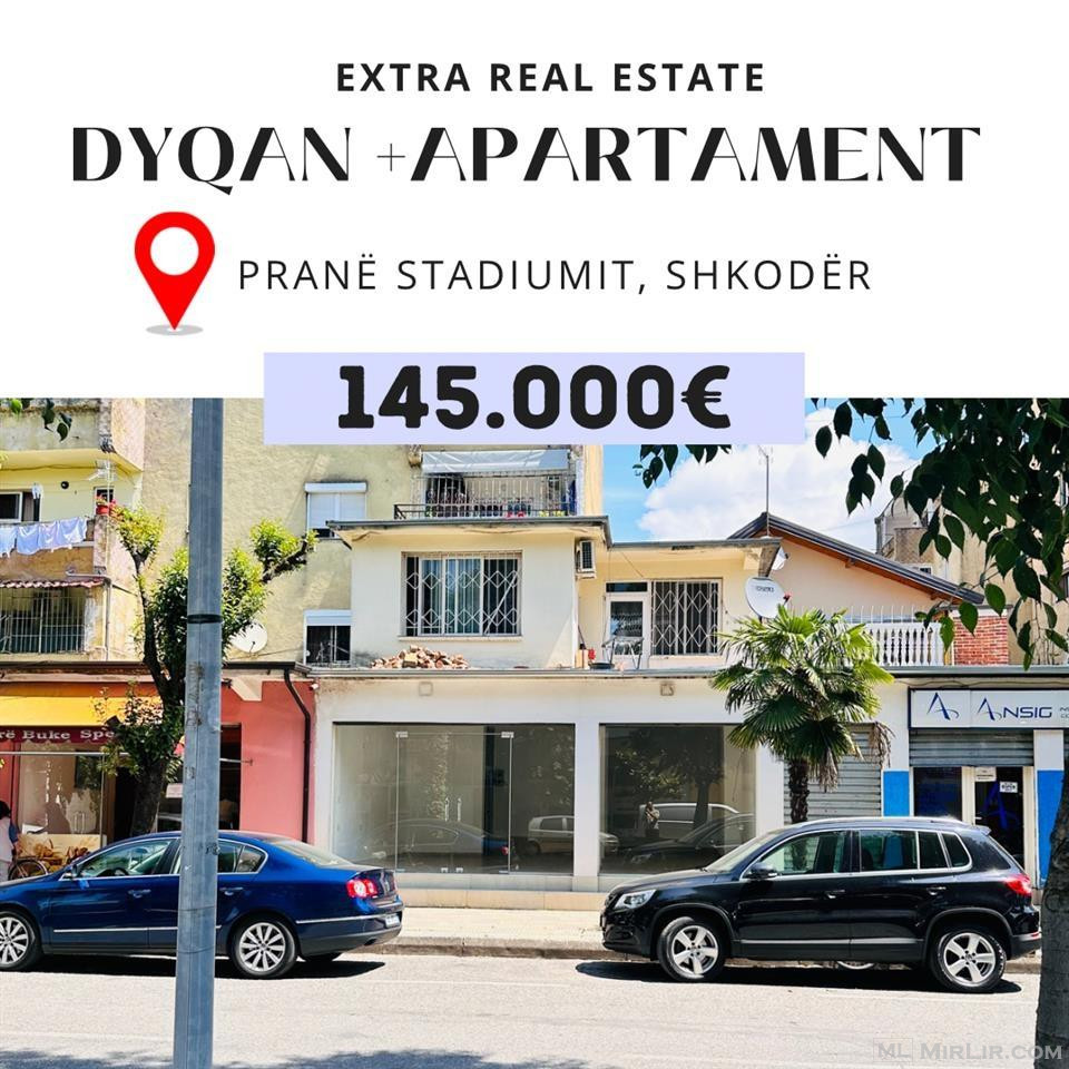 Apartament + dyqan per shitje prane Stadiumit Shkoder