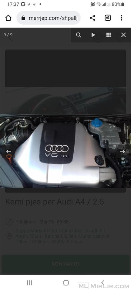 Shitet motorri për Audi A4