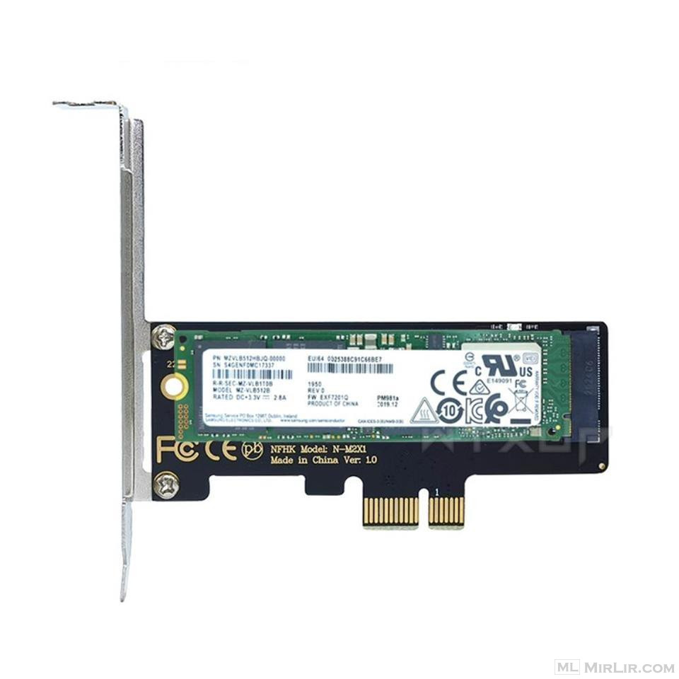 NVMe to PCIe M.2 NGFF SSD To PCI-E X1, 4X, 16X Adapter Card 