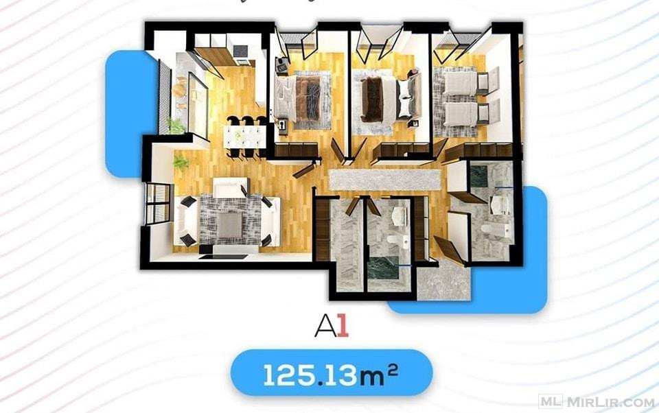 ??????  banesa 125.13m² ( 3 dhoma gjumi) në Lipjan
