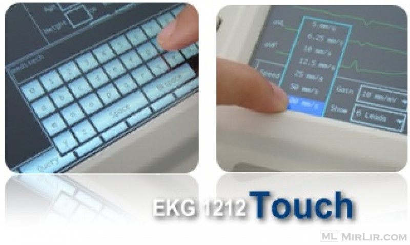  ECG machine with 8 inch Touch and color screen,Multi-language report formats 