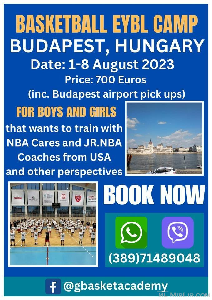 Kampi i basketbollit për talentet e rinj në Budapest