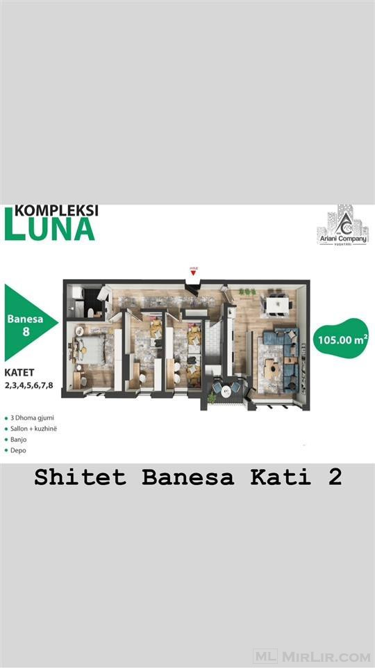 Shitet Banesa 105 m2 kati 2 tek ARIANI COMPANY 