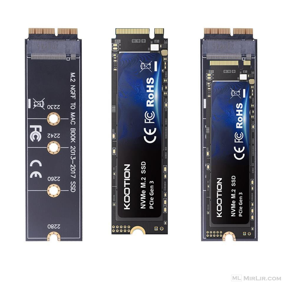 256 GB NVMe and PCIEx4 Converter M2 NGFF for Apple Macbook 2