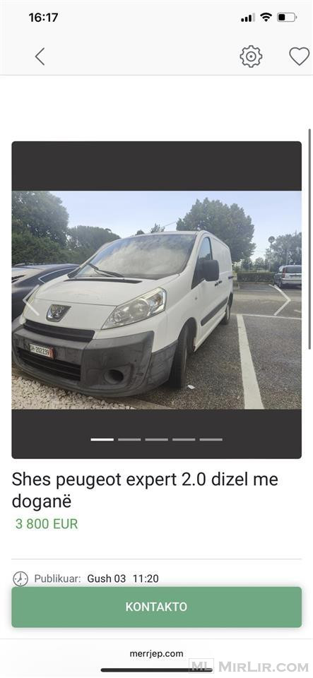 Peugeot expert 2.0 dizel dogana pagume 