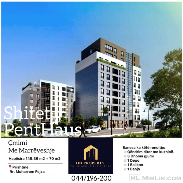 ▪️Shitet Penthouse 143.36m² + 70m² - Me Marrëveshje