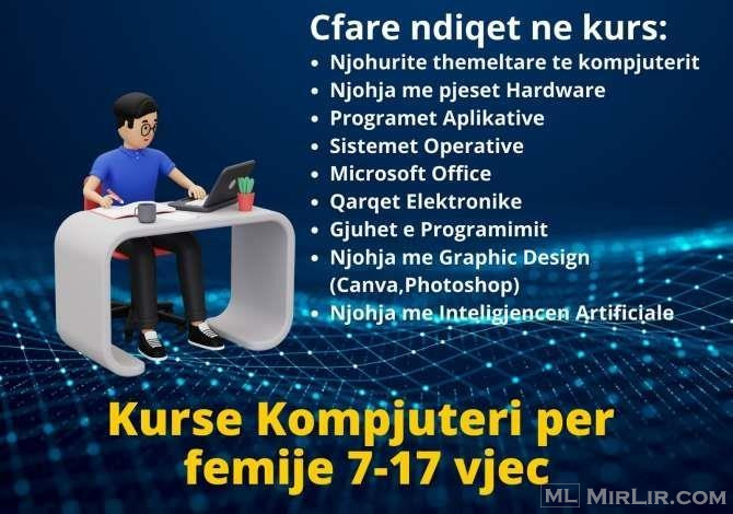 Kurse kompjuteri per femije 7-17 vjec (80 euro 10 jave kur)