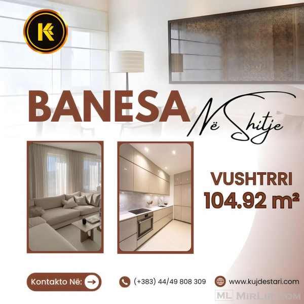 🟡 𝐒𝐇𝐈𝐓𝐄𝐓 - Banesa me sipërfaqe të mrekullueshme: 104.92 m² 🏡