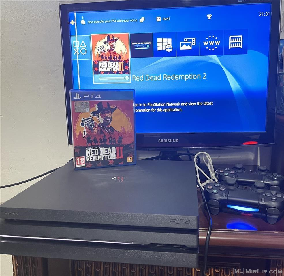 PS4 Pro + Red Dead Redemption 2 dhe dy leva origjinale
